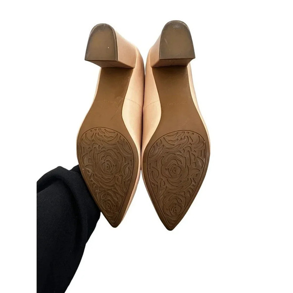 Taryn Rose Women's Beige Leather Slip On Pointed Toe Platform Heel Size US 11B - Picture 3 of 4